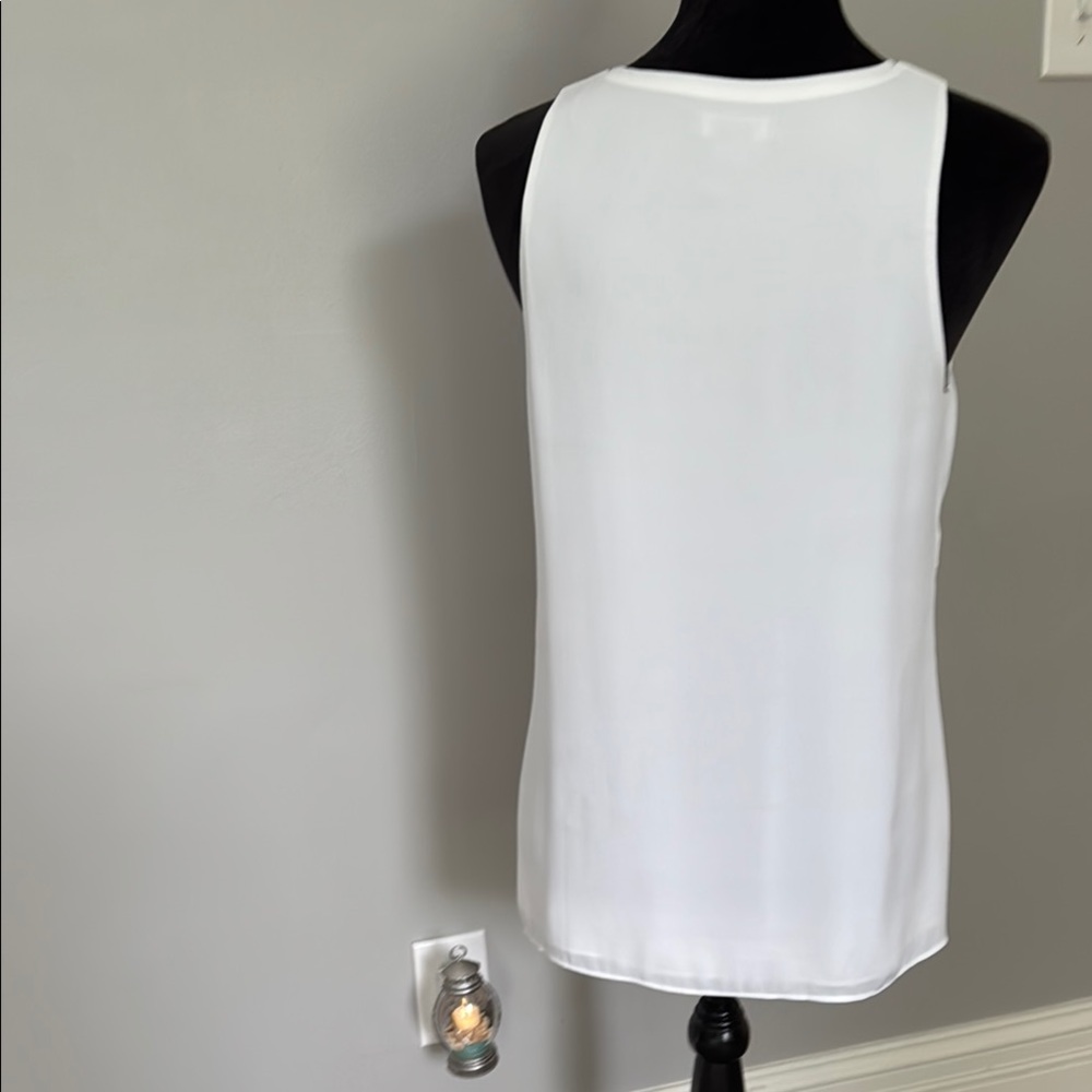White and Blue Embroidered Women's Top - Picture 2 of 7